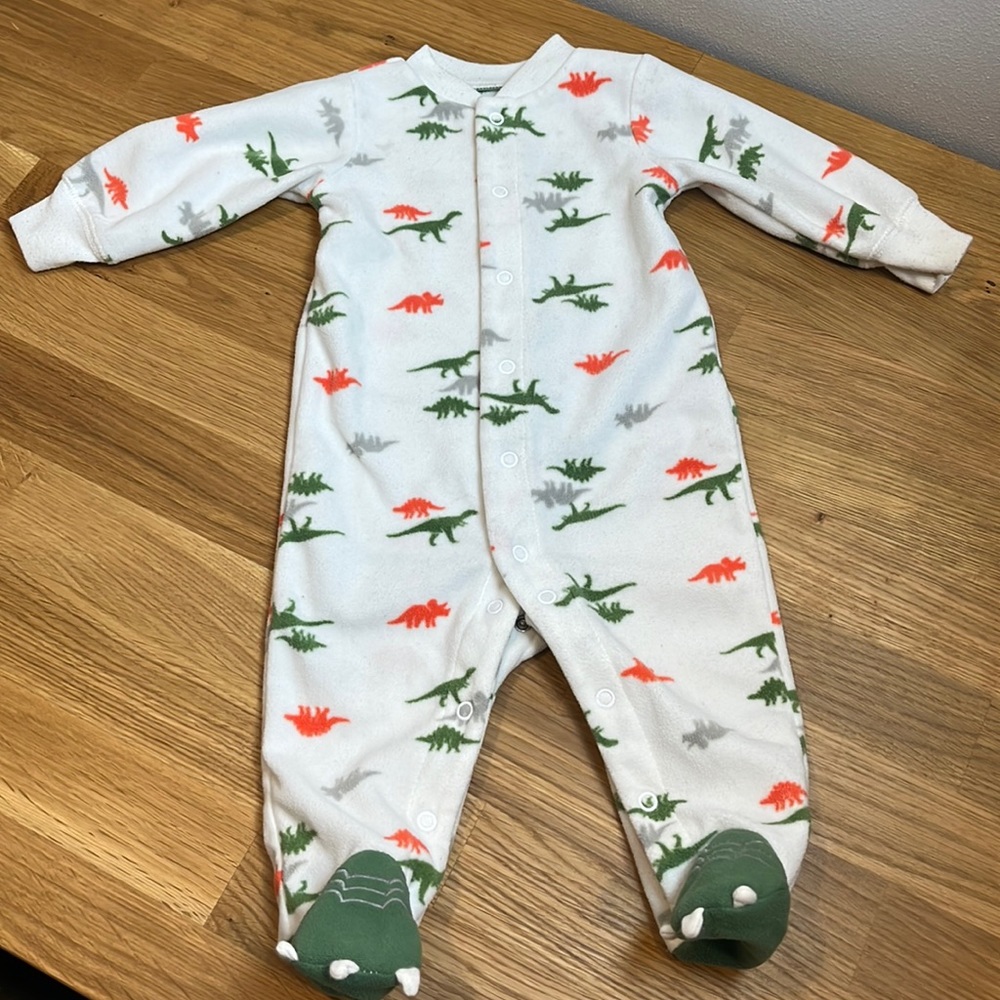 💚 5 for $15| carters dinosaur pajama footies